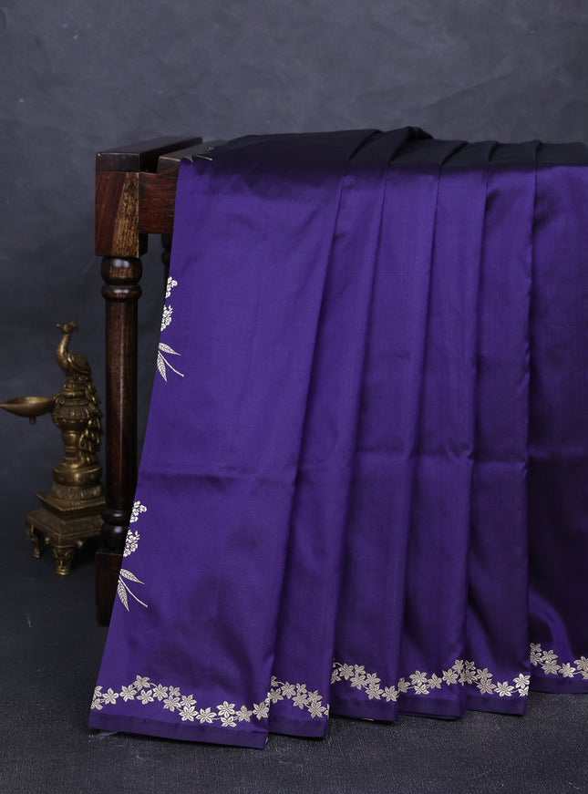 Violet Banarasi Silk Saree