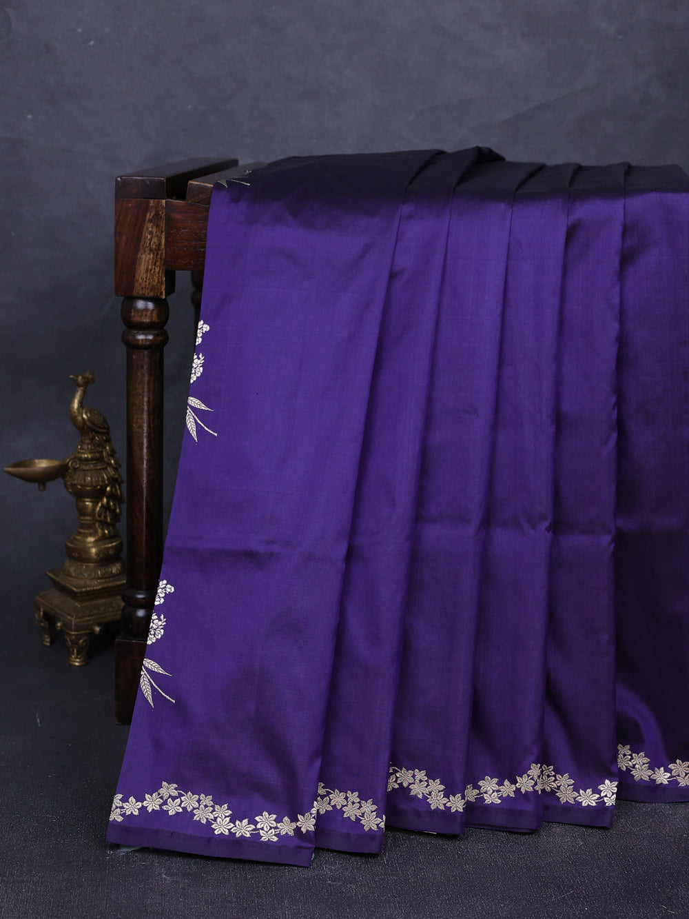 Violet Banarasi Silk Saree