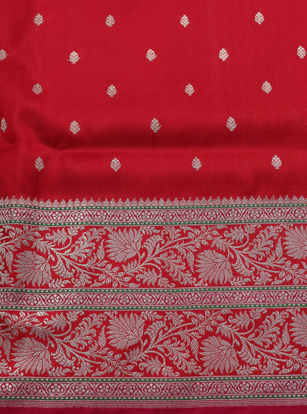 Dark Onion Pink Banarasi Silk Saree
