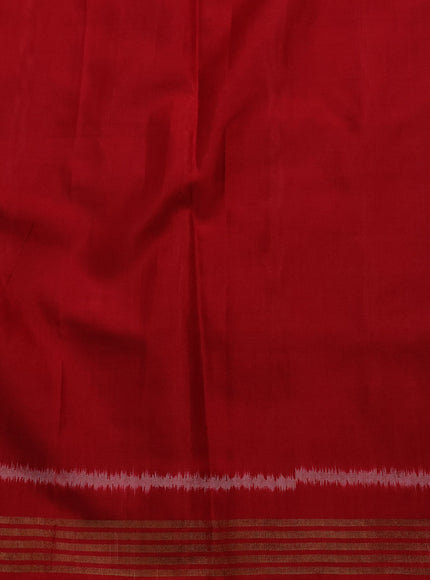 Maroon - Red Tussar Embroidery Saree Patola Border & Pallu
