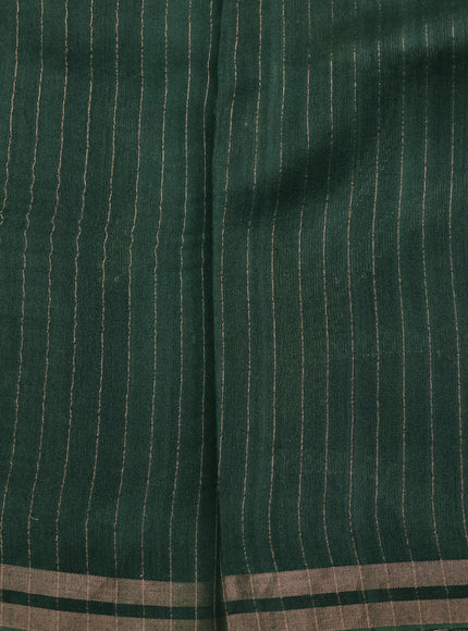 Green - Rust Shade Tussar Printed Silk Saree