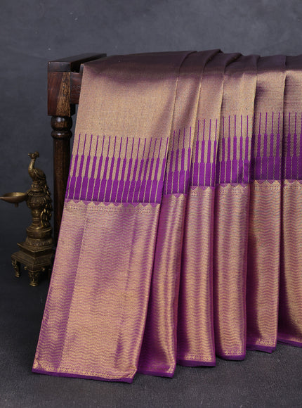 Purple Pure Kanchipuram Silk Saree
