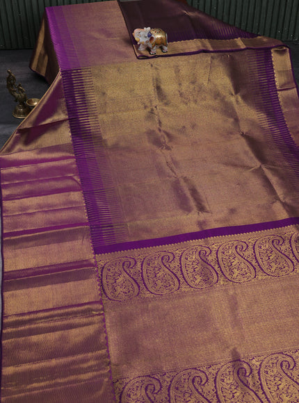 Purple Pure Kanchipuram Silk Saree