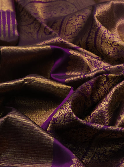 Purple Pure Kanchipuram Silk Saree