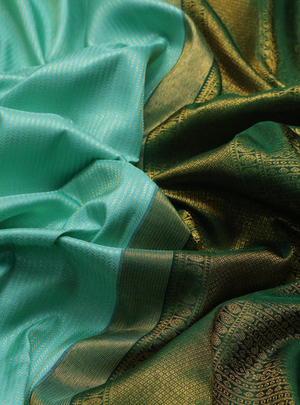 Emerald Green - Green Pure Kanchipuram Silk Saree