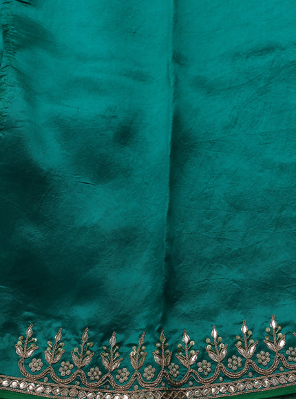 Green Ombre Organza Embroidery Silk Saree