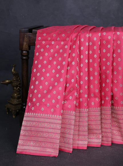 Gajiri Pink Banarasi Silk Saree