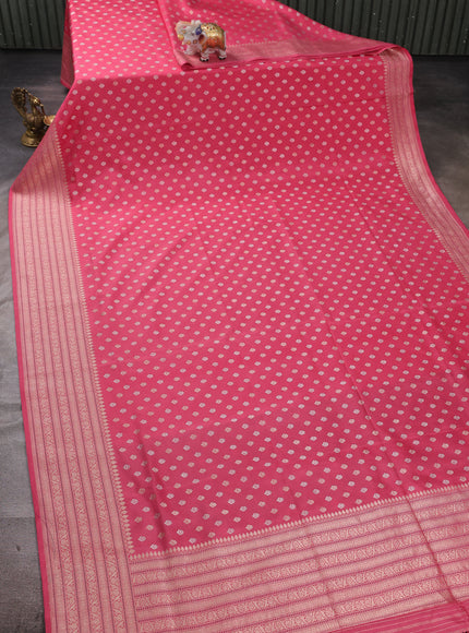 Gajiri Pink Banarasi Silk Saree
