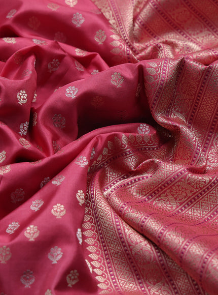 Gajiri Pink Banarasi Silk Saree