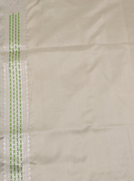 Blue - Beige Banarasi Kora Silk Saree