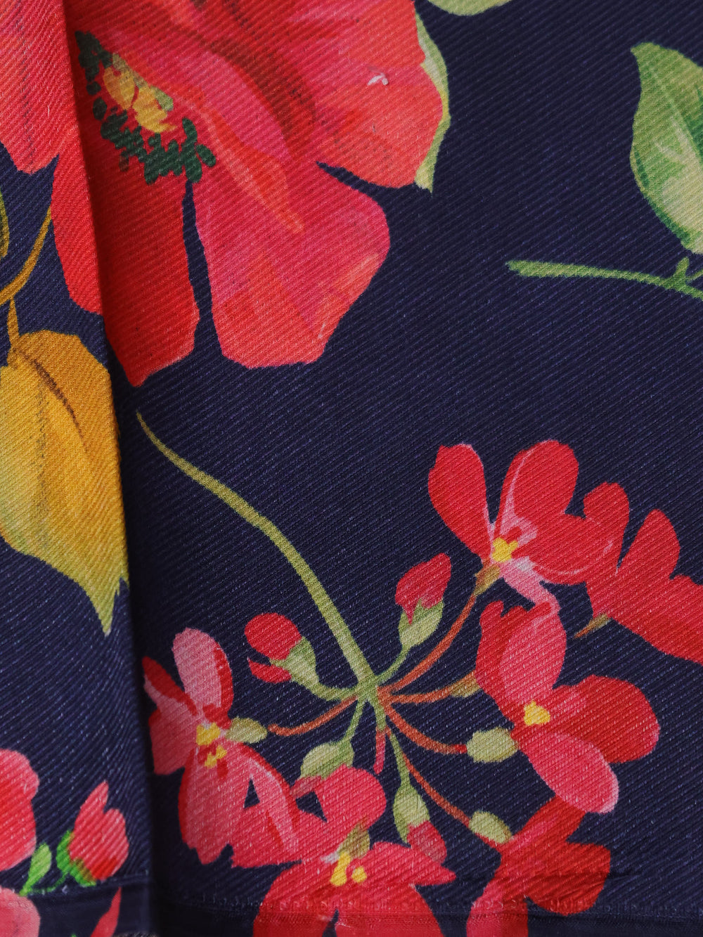 Blue Printed Tussar Silk Saree