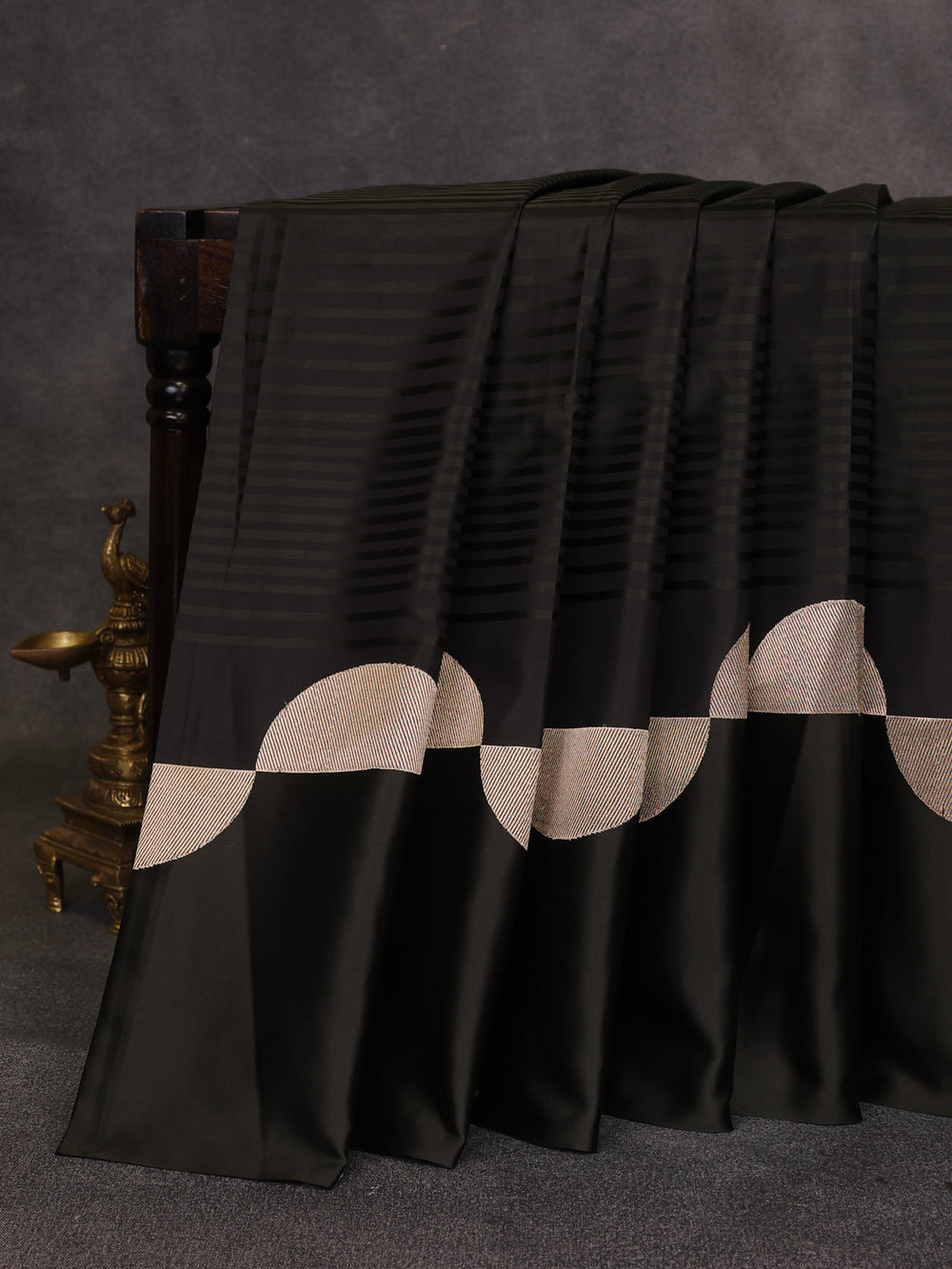 Dark Olive Green Banarasi Silk Saree