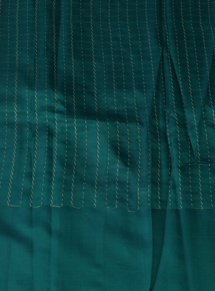 Teal Green Banarasi Silk Saree