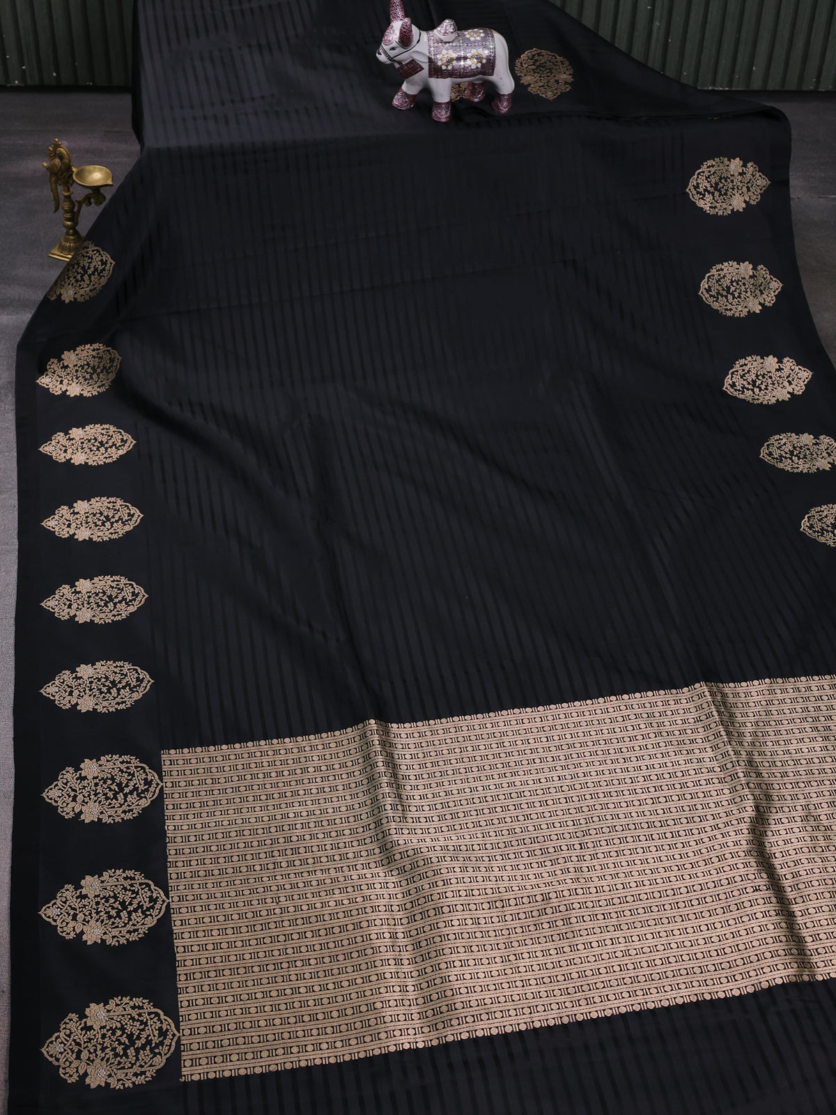 Black Banarasi Silk Saree