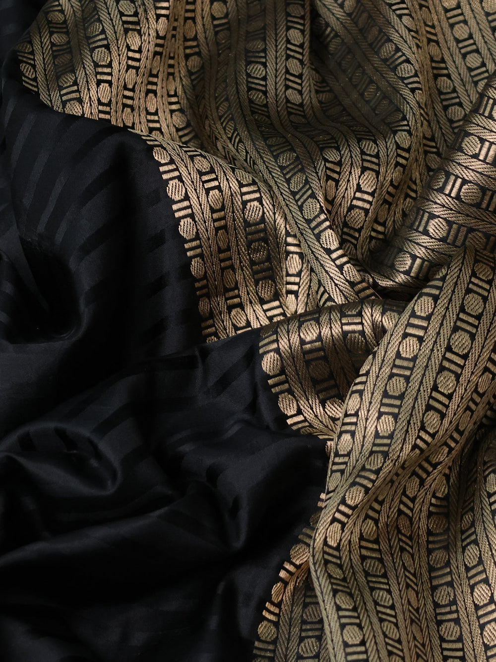 Black Banarasi Silk Saree