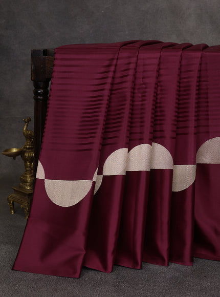 Wine Banarasi Silk Saree