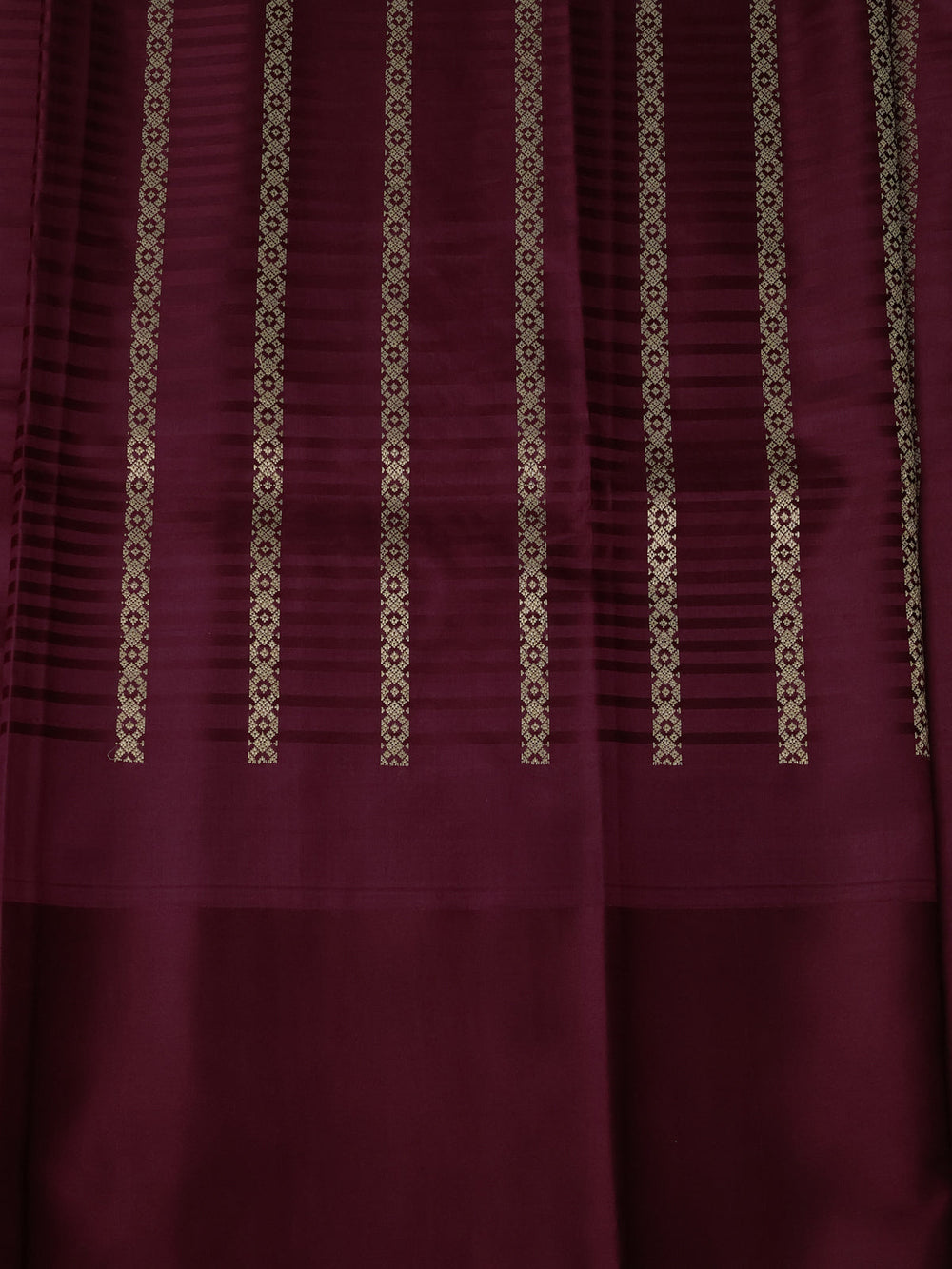 Wine Banarasi Silk Saree