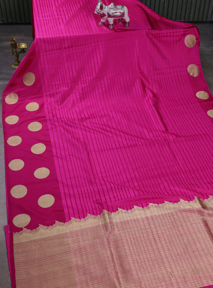 Rani Pink Banarasi Silk Saree