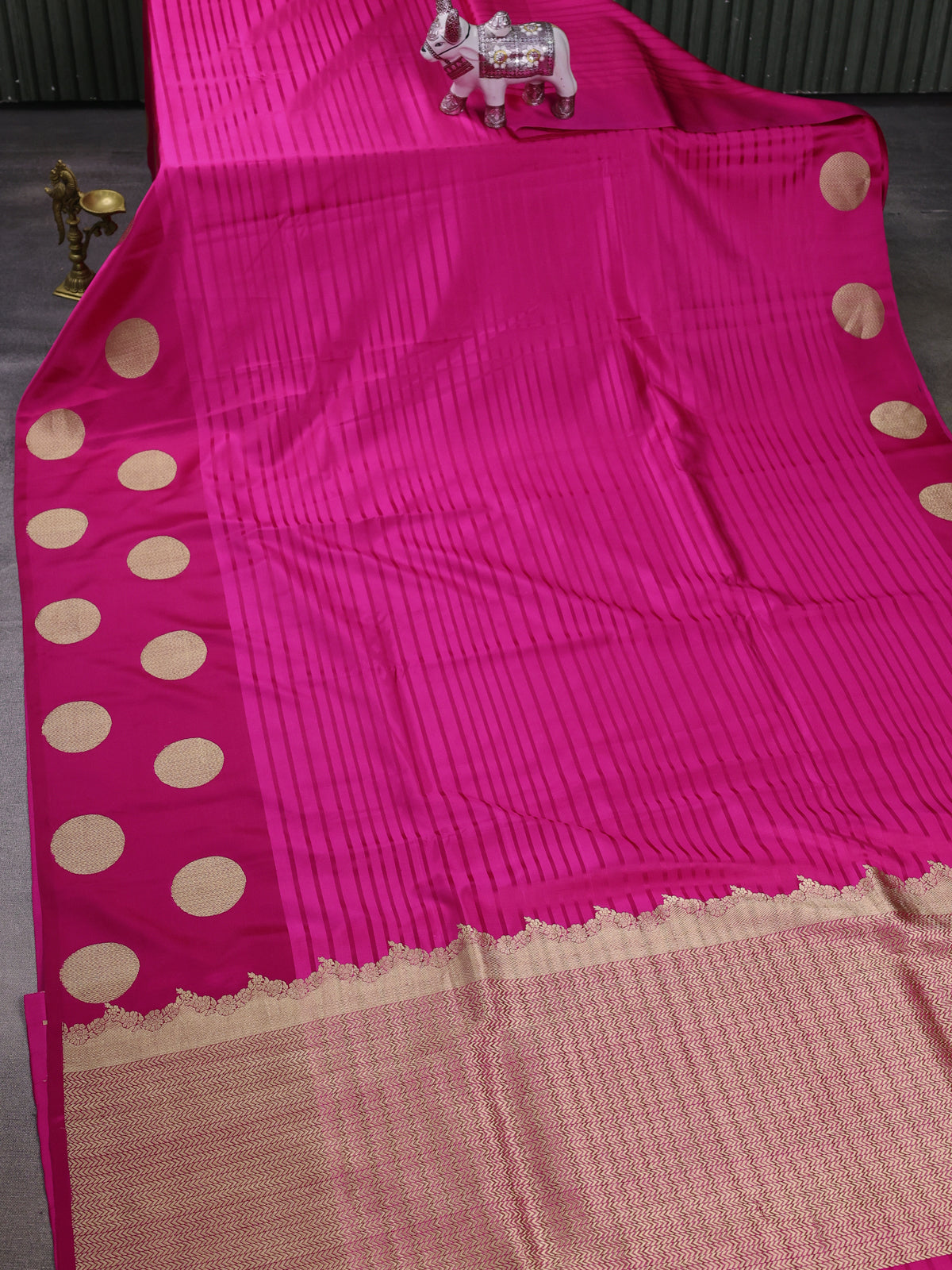 Rani Pink Banarasi Silk Saree