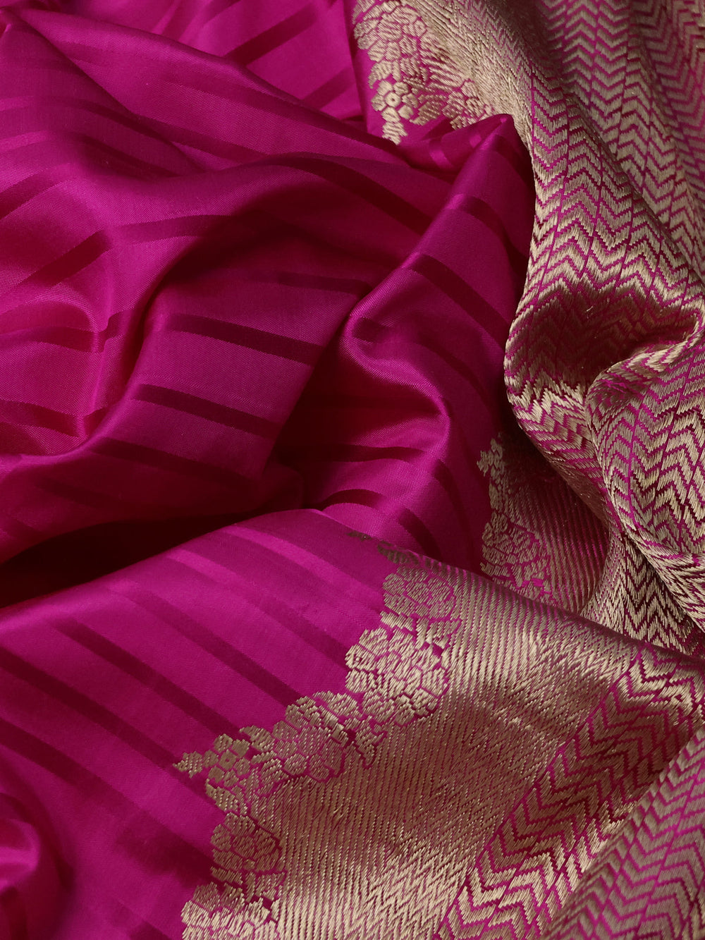 Rani Pink Banarasi Silk Saree