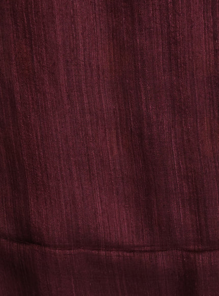 Wine Matka Tussar Silk Saree