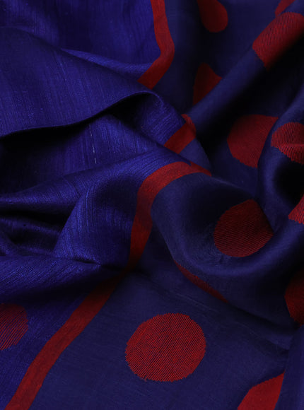 Blue Matka Tussar Silk Saree