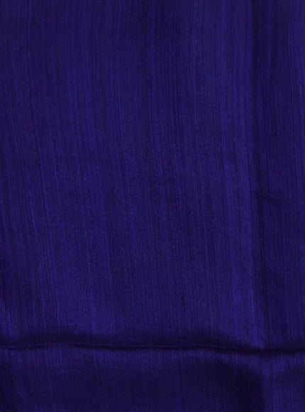 Blue Matka Tussar Silk Saree