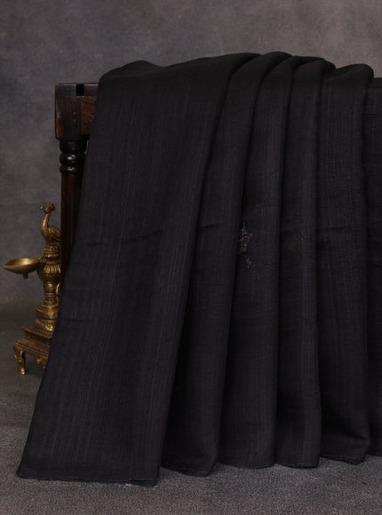 Black Matka Tussar Silk Saree
