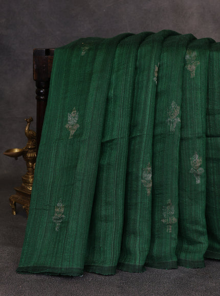 Green Matka Tussar Silk Saree