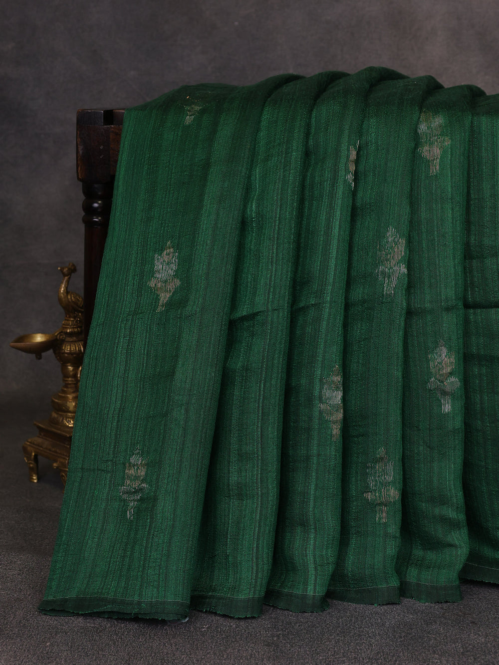 Green Matka Tussar Silk Saree