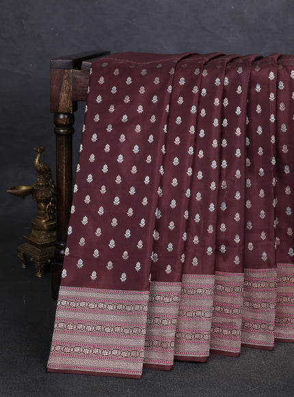 Brown Banarasi Silk Saree