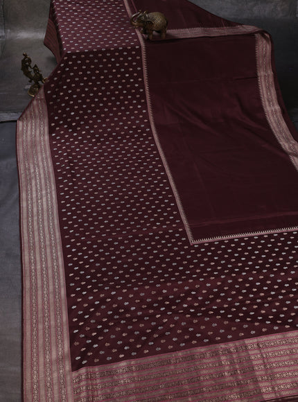 Brown Banarasi Silk Saree