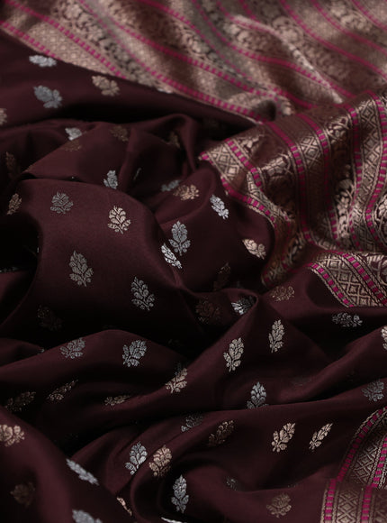Brown Banarasi Silk Saree