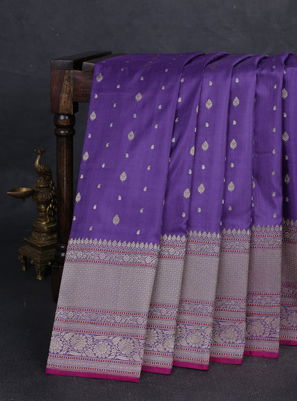 Light Purple - Pink Banarasi Silk Saree