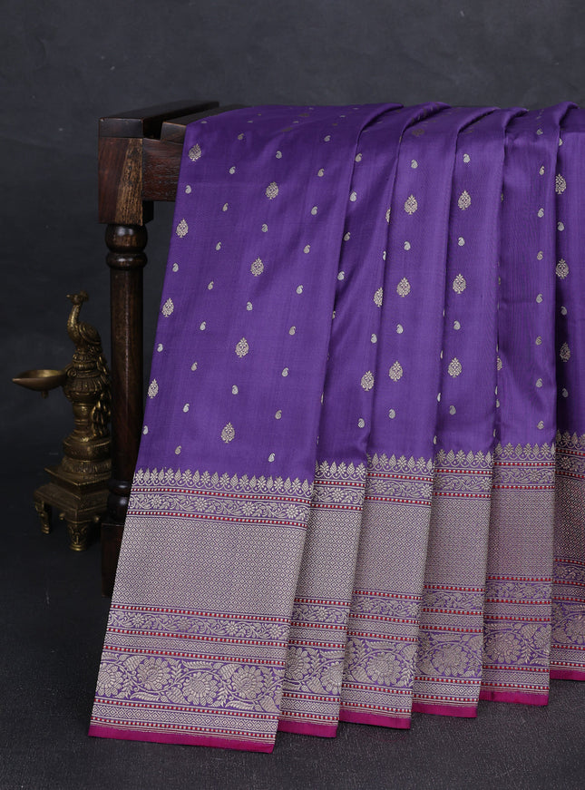 Light Purple - Pink Banarasi Silk Saree