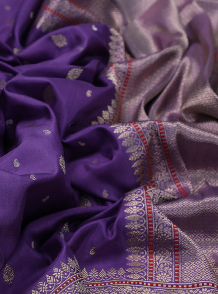 Light Purple - Pink Banarasi Silk Saree