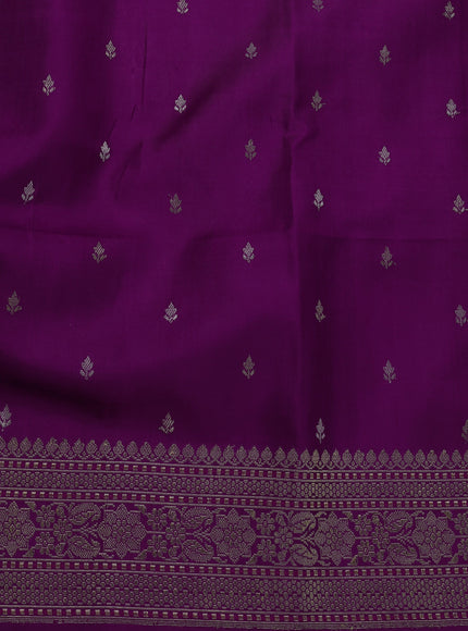 Wine Banarasi Silk Saree