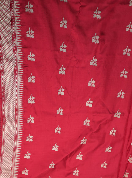 Black - Red Banarasi Silk Saree