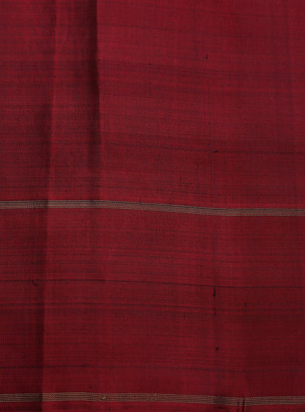 Navy - Maroon Pure Kanchipuram Silk Saree With Patan Patola Border
