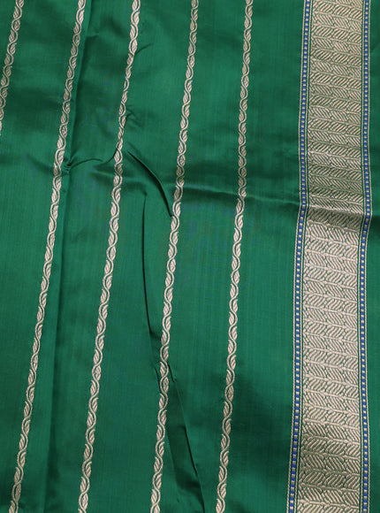Yellow - Green Banarasi Kora Silk Saree