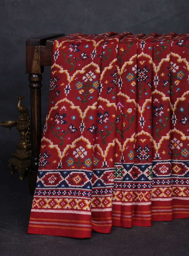 Maroon Patan Patola Silk Saree