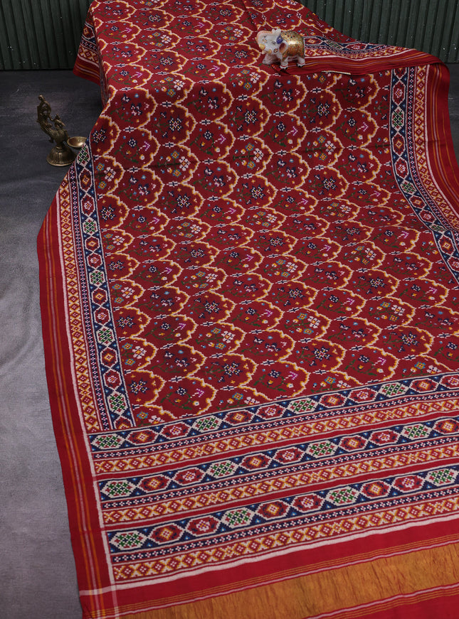 Maroon Patan Patola Silk Saree