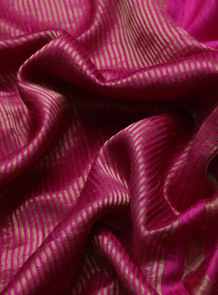 Rani Pink Chanderi Silk Embroidery Saree With Readymade Blouse
