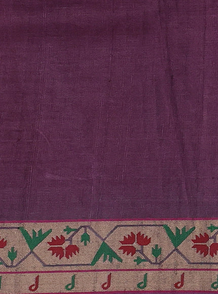 Lilac - Mauve Pink Tussar Printed Silk Saree