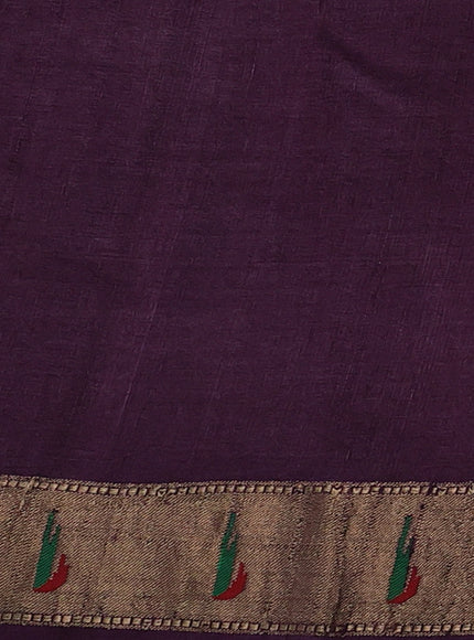 Purple Tussar Shibori Printed Silk Saree