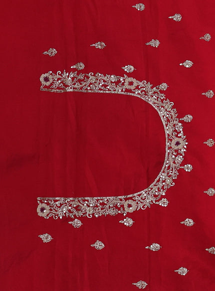 Red Banarasi Silk Embroidery Saree