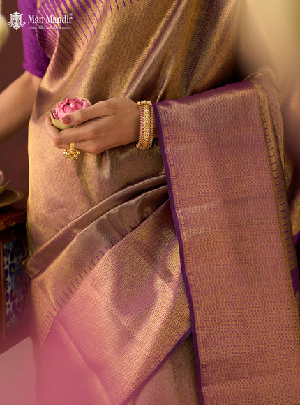Purple Pure Kanchipuram Silk Saree