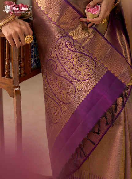 Purple Pure Kanchipuram Silk Saree
