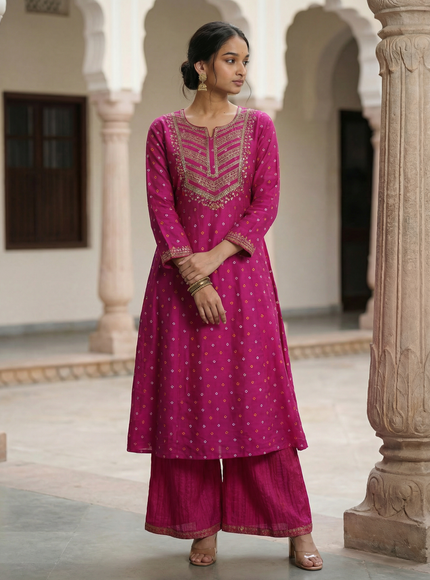 Pink Sharara Salwar Suit