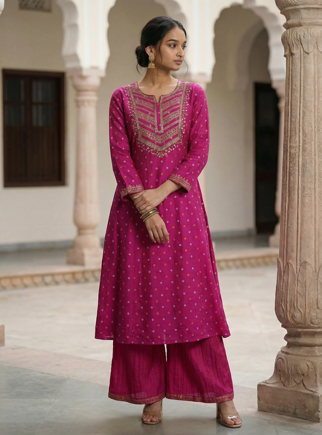 Pink Sharara Salwar Suit
